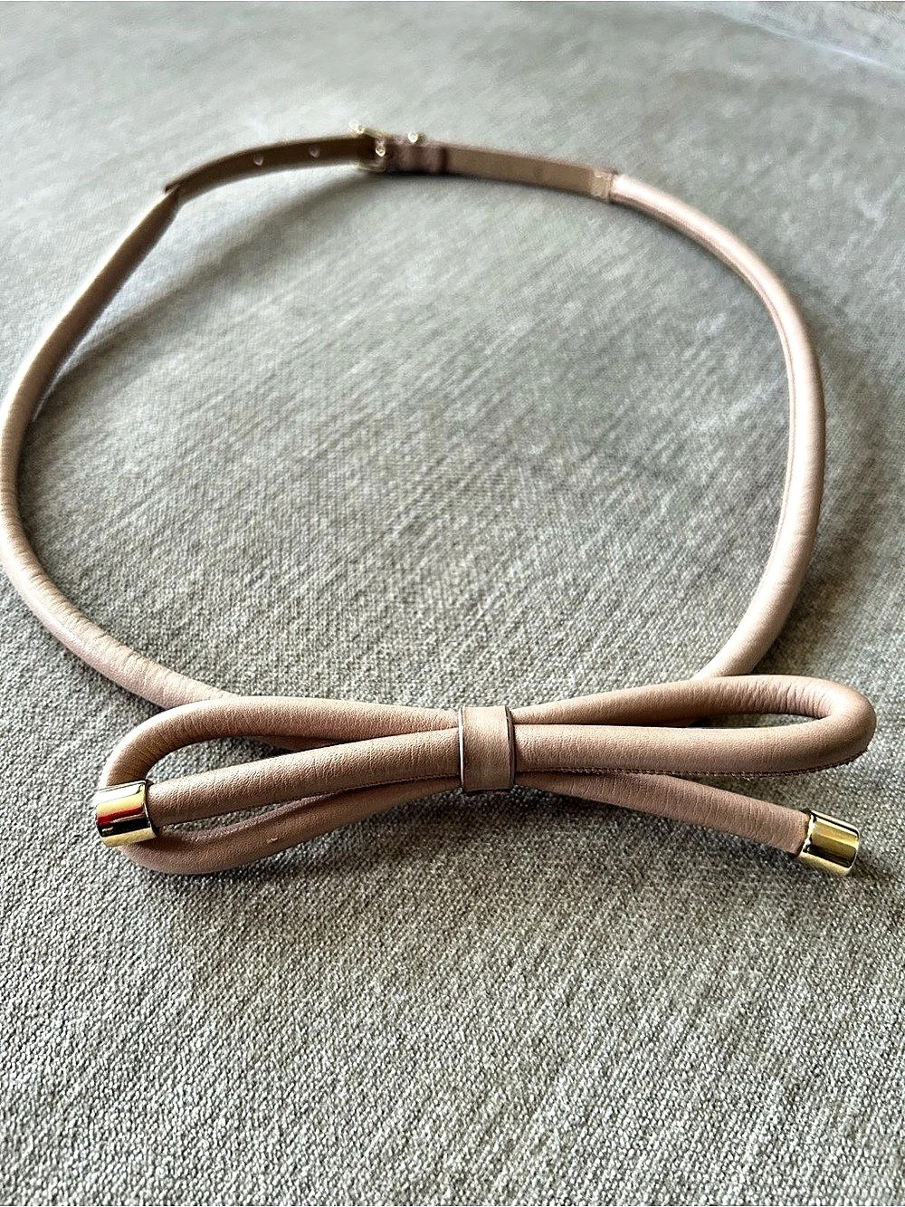 Reiss Bow Belt in Blush Pink